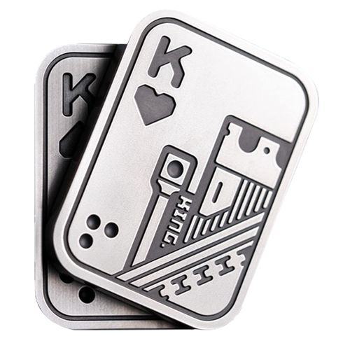 New Decompression Metal Poker Fidget_Slider，Manually Rotate Adult Office Decompression Toys to Relieve Pressure, Tabletop Toys for Adults, （KK）