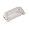 sourcing map Finger Flush Pull Handle 74x34x5mm Rectangle for Drawer Door Brushed Silver 4pcs