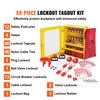 59 PCS Electrical Lockout Tagout Kit Safety Padlocks Hasps Tags Ties Locks