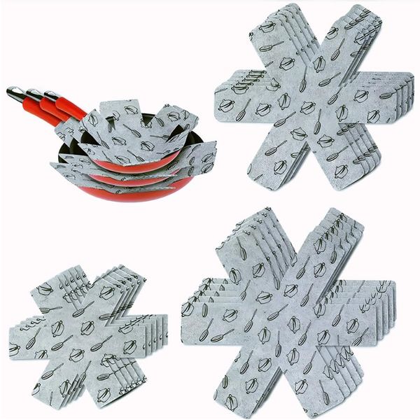 Pack of 15 Pots and Pans Protector, 3 Different Sizes