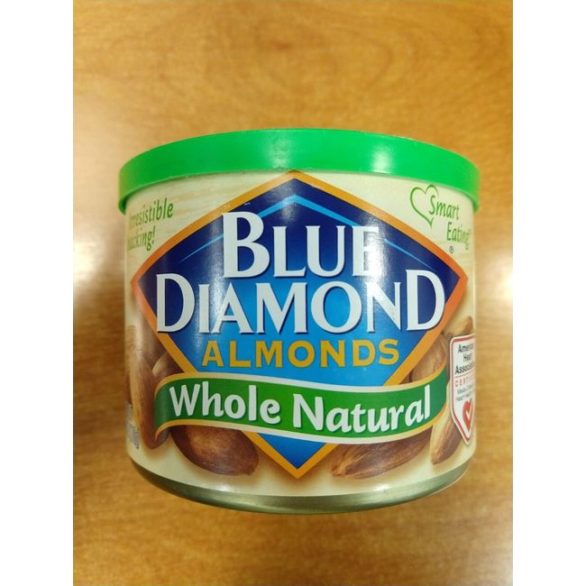 Blue Diamond Almonds, Raw Whole Natural, Resealable Can, 6oz Exp. 9/24 - E2B