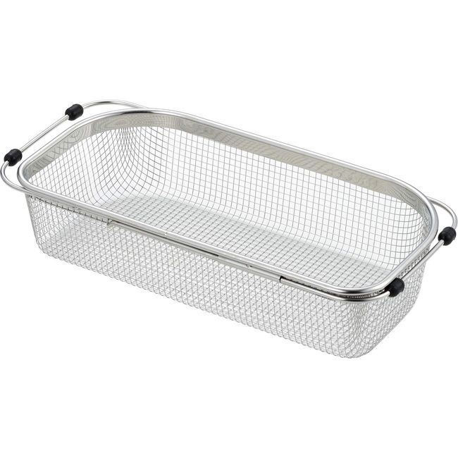 Koni Industrial 1686114 Shape Line 18-8 Sliding Mesh Sink Basket Dish Drainer Rack, Large, For 3-4 People, Made in Japan