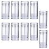 Minsily 10 Pcs 75ml Clear Empty Round Deodorant Containers 2.5 oz Twist Up Bottom Filling Stick Tube Plastic Lip Balm Tube Refillable Deodorant Bottle DIY Make Own Deodorant Lipstick Crayon Chapstick
