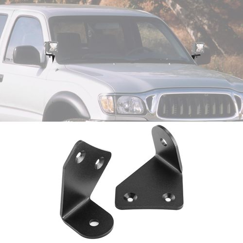 ROMELACK Ditch Hood Mount Bolt Brackets Upper LED Light Bracket Compatible with Toyota Tacoma 1996-2004 Fit 4runner 1996-2002 (Black)