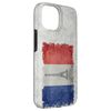 iPhone 15 French Flag Vintage Postcard Style with Eiffel tower Case