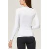 DEVOPS Women's 2 Pack Thermal Long Sleeve Shirts Compression Baselayer Tops (Small, Black/White)