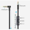 Replacement Audio Cable Wire for Beats Solo 2 Solo 3 Studio Studio 3.0 3 Detox (Black Black)