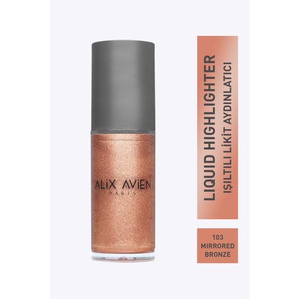 Kahverengi Işıltılı Likit Aydınlatıcı - Liquid Highlighter - 103 Yüz & Vücut için - 45 ml