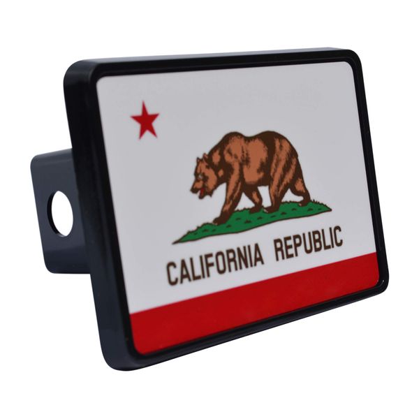 California State Flag Trailer Hitch Cover Plug CA