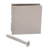 C.R. LAURENCE SCU4BN CRL Brushed Nickel Square Style Hole-in-Glass Fixed Panel U-Clamp