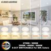 2X 8-Inch 5CCT Dimmable LED Recessed Ceiling Panel Light Fixture w/ Junction Box