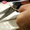 Clauss 8" Titanium Snips with Wire Cutter, Spring-Assist, Serrated Blades, Gray