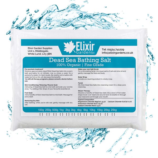 Elixir Gardens ® Dead Sea Bath Salts | 250g Bag