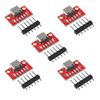 AEDIKO 5pcs USB Type C Breakout Board Serial Breakout Socket 16P 2.54 mm PCB Converter Board