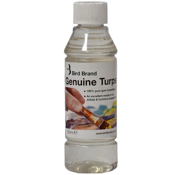Bird Brand Genuine Turpentine 250ml Bottle.