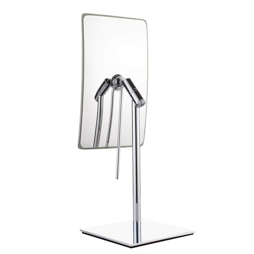 DOWRY 8 Inch 3X Magnified Tabletop Rectangular Adjustable Makeup Mirror,304 Stainless Steel,Polished Chrome 2234(3X)…