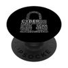 Cyber Security Wordcloud Padlock - Geeky PopSockets Swappable PopGrip