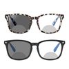mincl Transition Sunglasses Photochromic Business Bifocal Reading Glasses Men Women 2 pairs Fashion Light Far and Near Presbyopia (2pcs-black&leopard, 2.0)