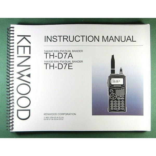 Kenwood TH-D7A Instruction Manual: 112 Pages & Protective Covers! 