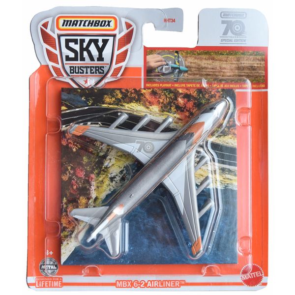 Matchbox Sky Busters MBX 6-2 Airliner, Includes playmat