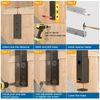 Muzata 36''x2''x2'' Side Mount Cable Railing Post Fit for 25-35 Degrees PF01
