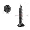 Wensilon (300Pcs) #8x1 Black Wood Screw Quick Metal Self Tapping Flat Head