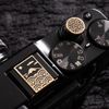DBZZ Brass Cloud and Sea Pattern Camera Boot Cover and Shutter Button Suitable for Fuji X Series (Brass YH Set)