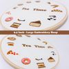 Topapfo Clock Embroidery Kit with Beginner Tutorials, Stamped Embroidery Patterns with Hoops Thread Needles Threaders