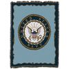Pure Country Weavers PCW - US Navy - Emblem Blanket - Gift Military Tapestry Throw Woven from Cotton - Made in The USA (72x54)