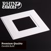 rhinocables Finger Plate Surround for Single Light Switch faceplate or Electrical Plug Socket White Plastic (8)