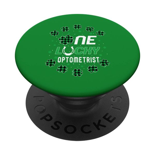 St Patricks Day PreK Kinder One Lucky Optometrist PopSockets Swappable PopGrip
