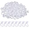 Tattoo Ring Cups, Ruicoo 300pcs Tattoo Ink Cling Cups Disposable Eyelash Glue Cups Cosmetic Rings Tattoo Glue Holder Makeup Adhesive Rings Plastic Ink Holders Eyelash Extension Rings