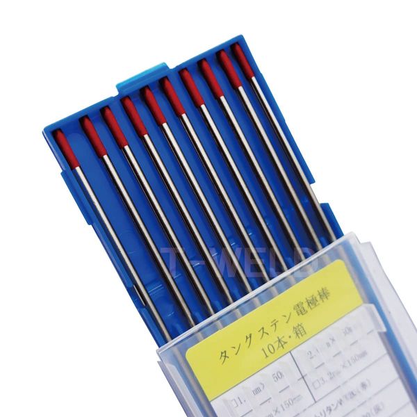 TIG Tritan WT20 Tungsten Electrode Rod for Welding, Wire Diameter: 0.09 inch (2.4 mm), 10 pcs, Length 5.9 inches (150 mm)