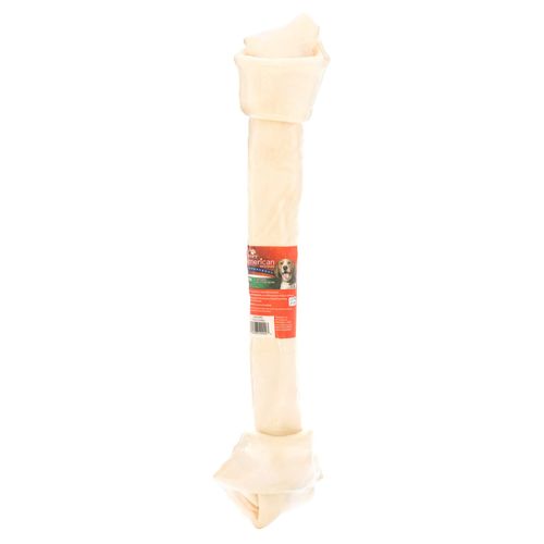 Pet Factory American Beefhide 20-22" Knotted Bone Dog Chew Treat - Natural Flavor, 1 Count/1 Pack