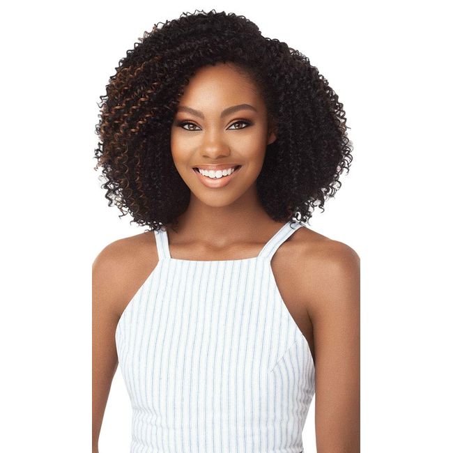 Outre BIG BEAUTIFUL HAIR Half Wig Heat Resistant Premium Synthetic New Cap Lays Flatter Less Leave Out Required Secure Fit Soft & Natural Luster - 4A SIZZLE SPIRAL (DRCHILAT)