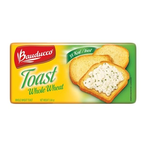 Bauducco Whole Wheat Toast - 5.64 oz | Torrada Integral Bauducco - 160g - (PACK OF 04)