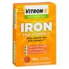 Vitron-C High Potency + Iron Supplement Vitamin C  60 Coated Tablets By Vitron-C