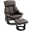 Freestanding Swivel Living Room Chair with High Density Cushion and Footrest