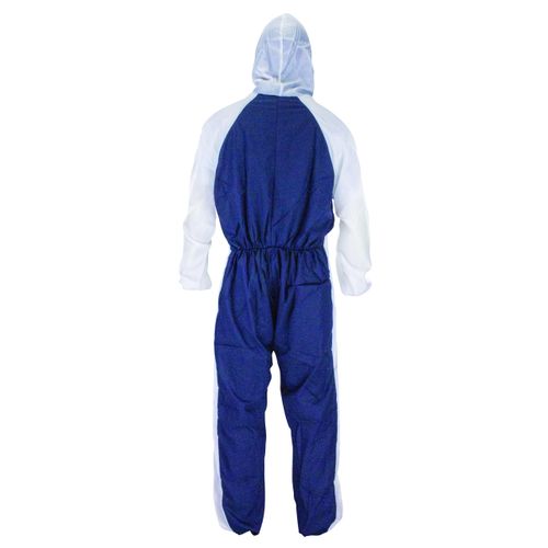SAS Safety Corp Moonsuit Nylon & Cotton Coverall Machine Washable, Full Pullover with Hood Work Coveralls Full Zipper Front, Elastic Waist with Pockets for Painting, Automotive, Factory (3X-Large)