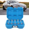 10Pcs Wheel Locking Lug Nut Key Set Wheel Nut Extractor Installation Anti‑Theft Wheel Nut Socket Kit for Car