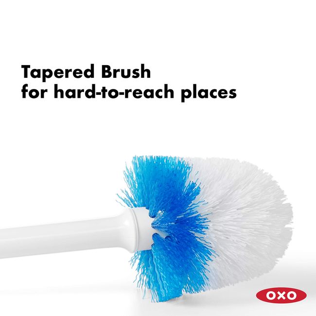 OXO Good Grips Compact Toilet Brush & Canister - Gray