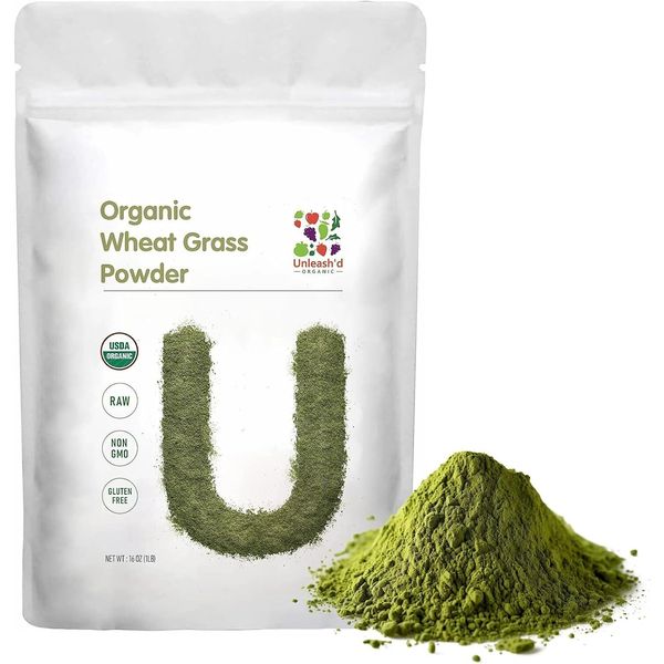 UNLEASH'D ORGANIC Wheatgrass Powder 1 Pound