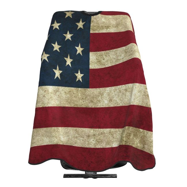 Mount Hour Vintage American Flag Home Hair Cutting Barber Cape Hair Salon and Dyeing Styling Cloth for Women/Men