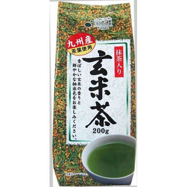 Kokutaro Brown Rice Tea with Matcha, 7.1 oz (200 g) x 4 Packs