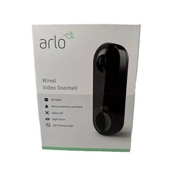 Arlo Wired Video Doorbell HD Video Night Vision Motion Detect [AVD1001B-100NAS]