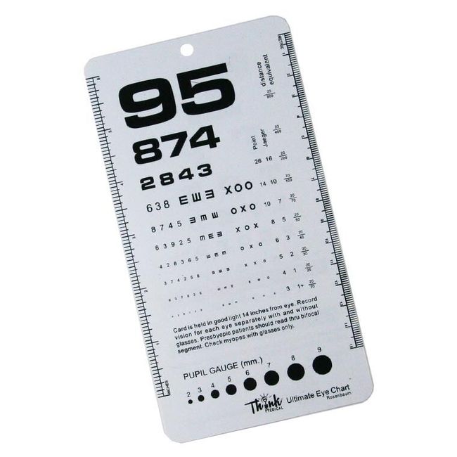 Pocket Eye Chart Rosenbaum/Snellen