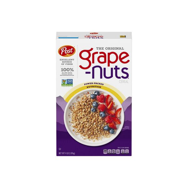 Grape Nuts Original Cereal 64 oz Non-GMO Whole Grain Crunchy Bulk Box