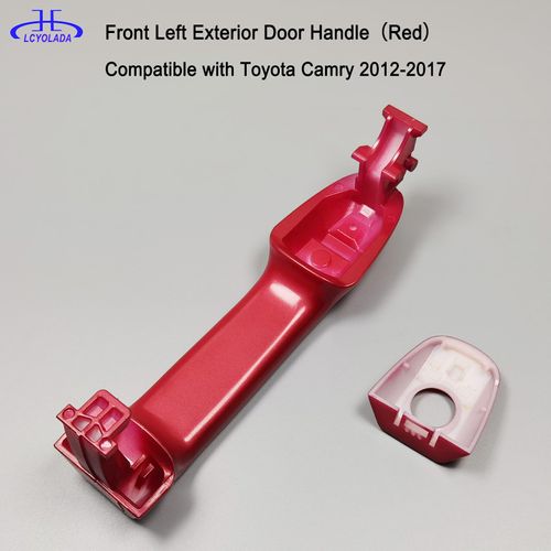 Lcyolada Front Left Drive Exterior Door Handle Compatible with Toyota Camry 2012 2013 2014 2015 2016 2017, 69211-06090-D0, Red Painted Color