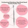 Professional Stainless Steel Dual Head Cuticle Pusher Tool UV Gel Polish Soak Off Remover Tool Nail Art Cuticle Trimmer Double-ended Stainless-Steel Manicure Tool By Sizler Beauty