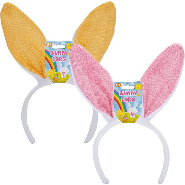 Pms VFM - Fabric Easter Ears Headbands 2 Assorted Colours